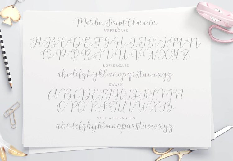 calligraphy font malibu script